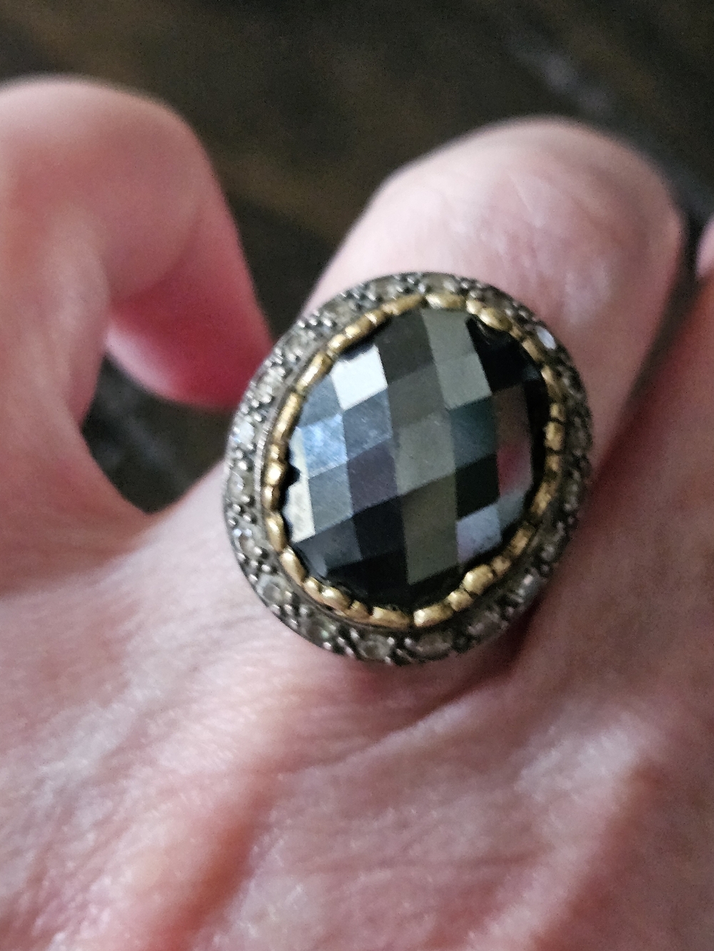 Retired Silpada Hematite Sterling Silver Ring